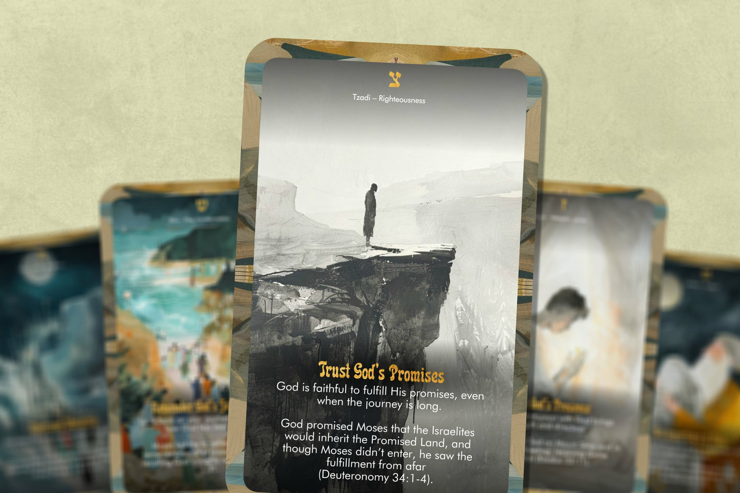 The Oracle of Moses - Leader and prophet - Oracle cards - Divination tools - Kabbalah Letters - Jewish Mindful Cards