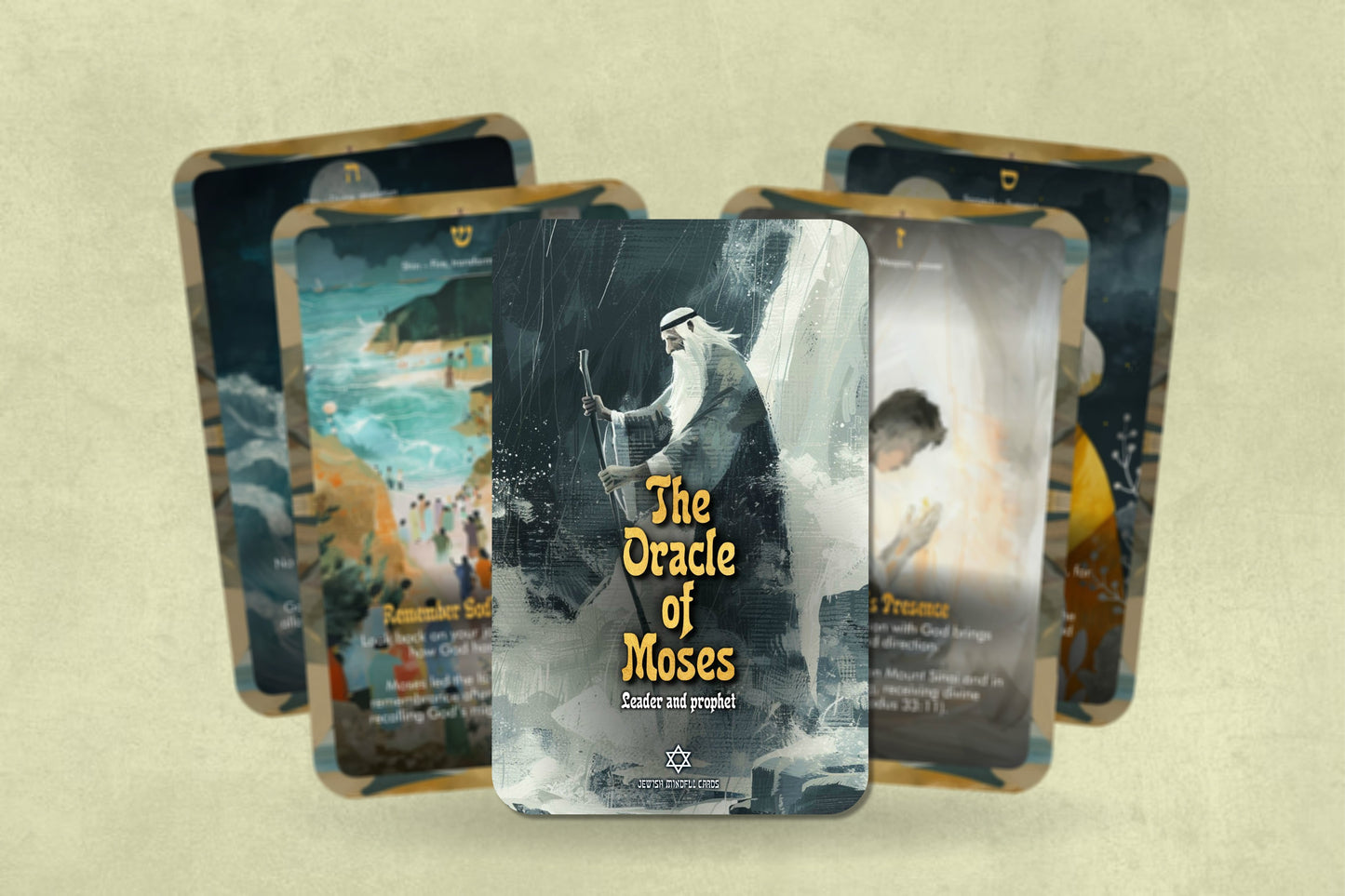 The Oracle of Moses - Leader and prophet - Oracle cards - Divination tools - Kabbalah Letters - Jewish Mindful Cards