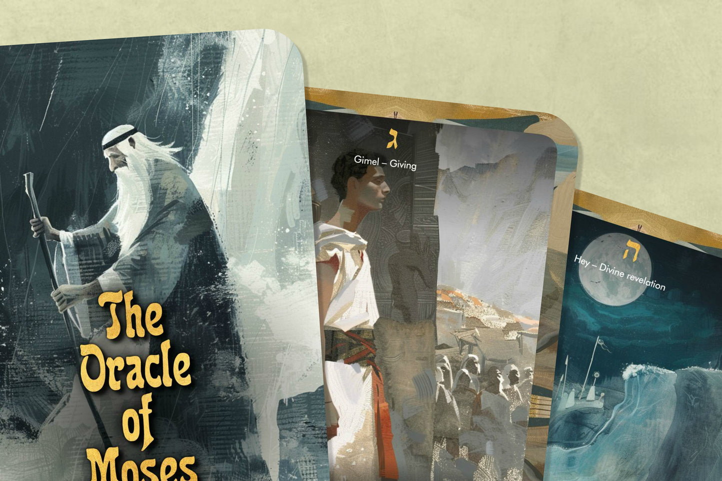 The Oracle of Moses - Leader and prophet - Oracle cards - Divination tools - Kabbalah Letters - Jewish Mindful Cards