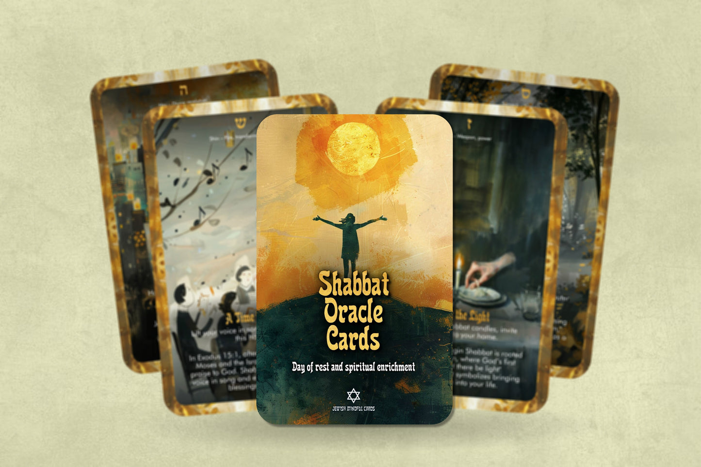 Shabbat Oracle Cards – Day of Rest and Spiritual Enrichment - Oracle - Divination tools - Kabbalah Letters