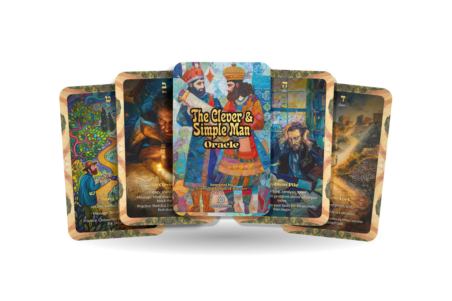 The Clever & Simple Man Oracle – A Breslov Parable – 22 Oracle Cards – Two Paths, One Truth