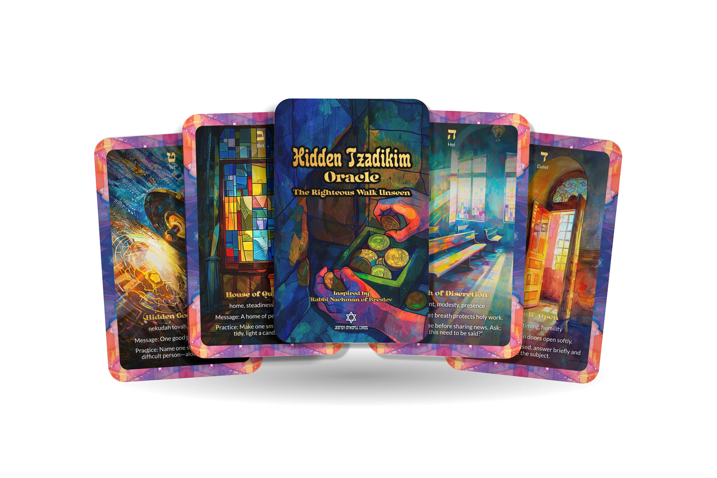 Hidden Tzadikim Deck – The Righteous Walk Unseen – 22 Oracle Cards – Secrets of the Hidden Saints