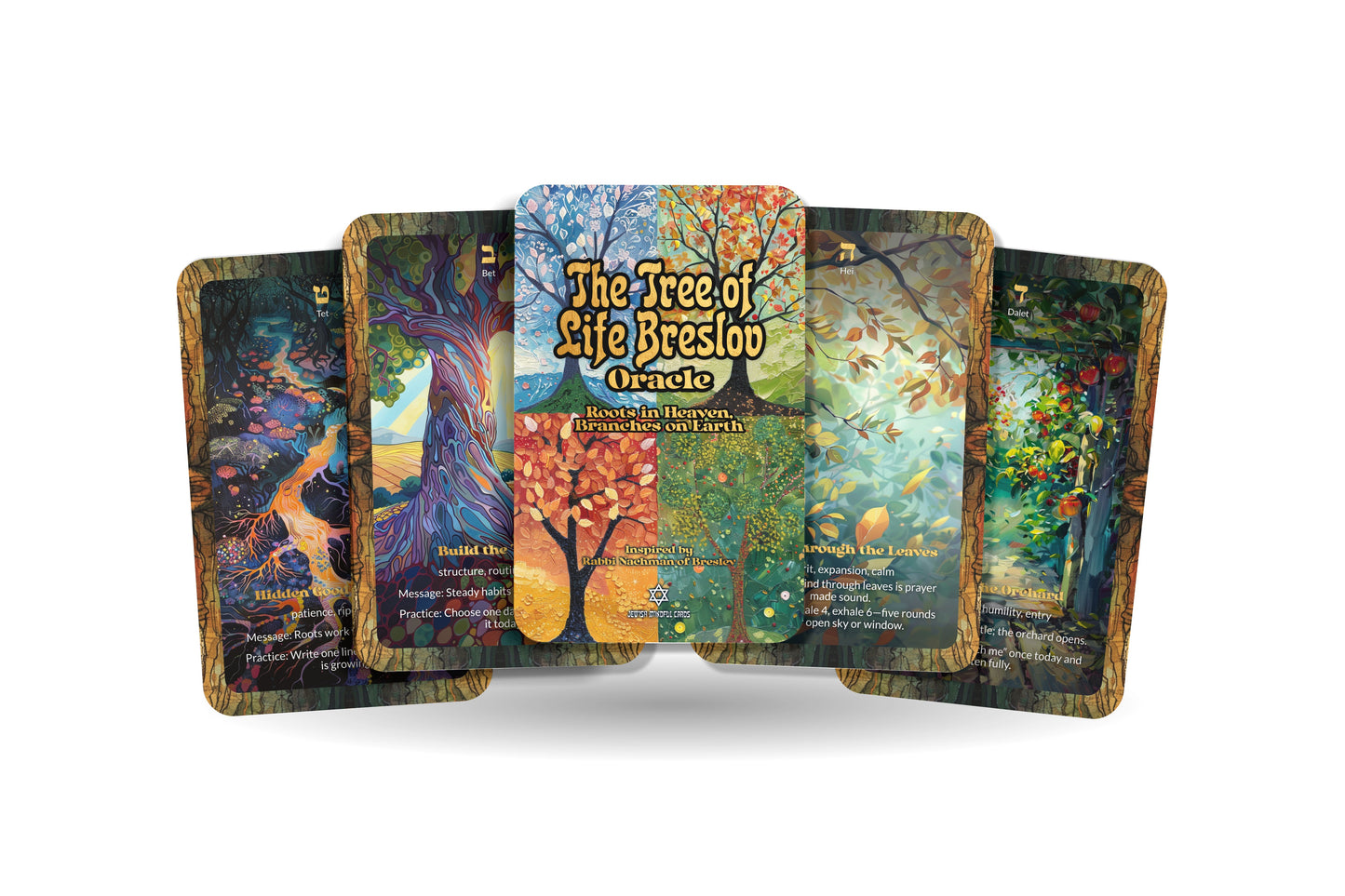 The Tree of Life Breslov Oracle – Roots in Heaven, Branches on Earth – 22 Oracle Cards – Kabbalistic Growth