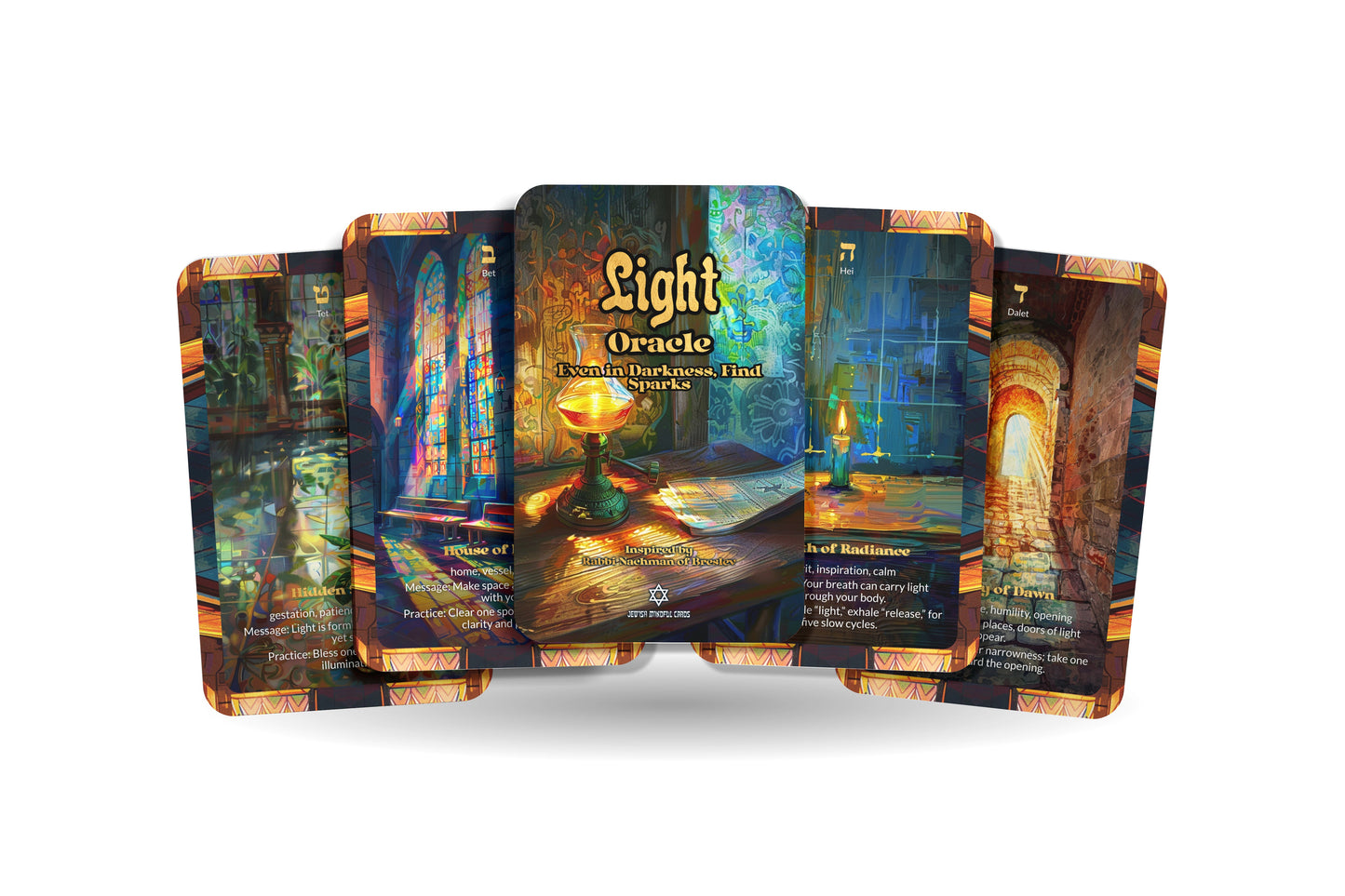 Light Oracle – Even in Darkness, Find Sparks – 22 Oracle Cards – Discover Hidden Illumination