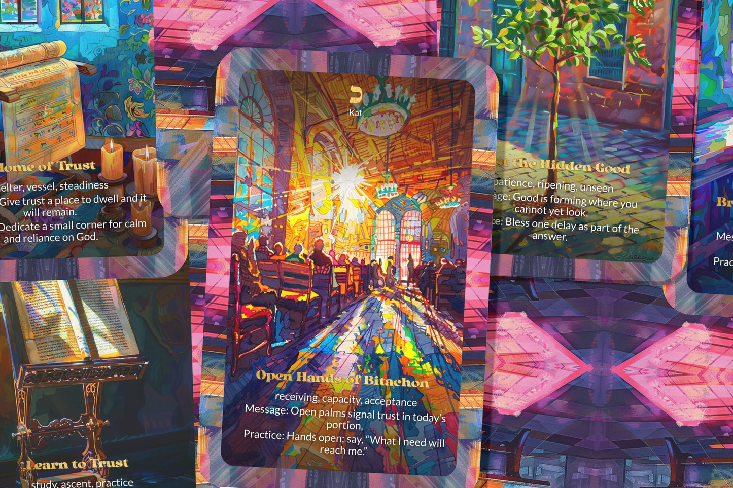 Trust Oracle – Bitachon as a Path – 22 Oracle Cards – Rest in Divine Care