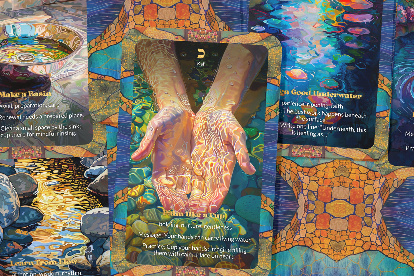 The Mikveh Waters Oracle – 22 Oracle Cards – Immerse in Living Purity