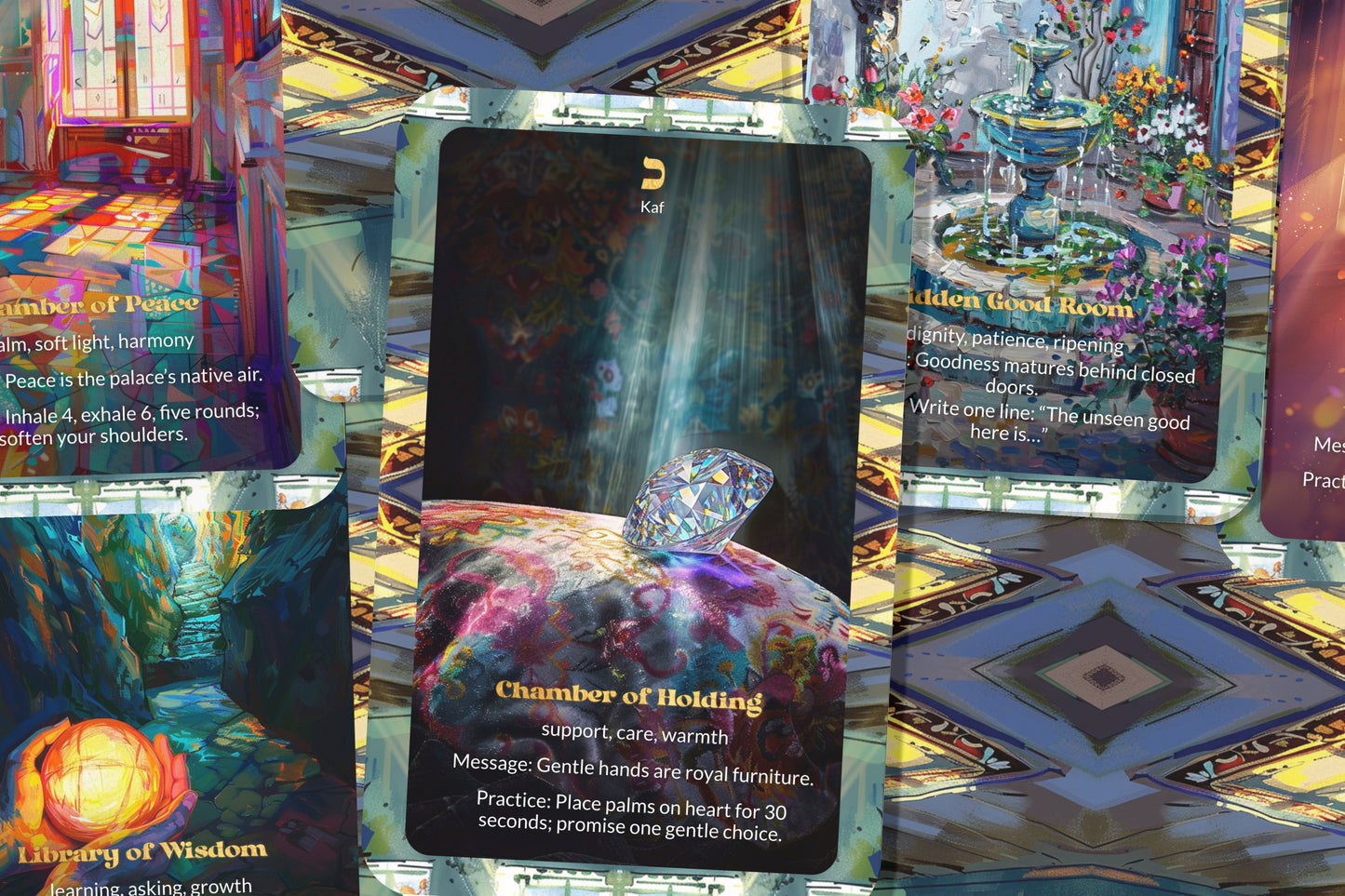 The Heavenly Palace Deck – Enter the Halls of Glory – 22 Oracle Cards – Explore the Upper Worlds