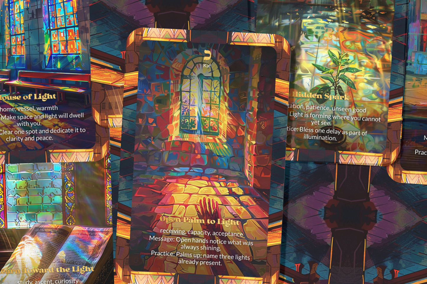 Light Oracle – Even in Darkness, Find Sparks – 22 Oracle Cards – Discover Hidden Illumination