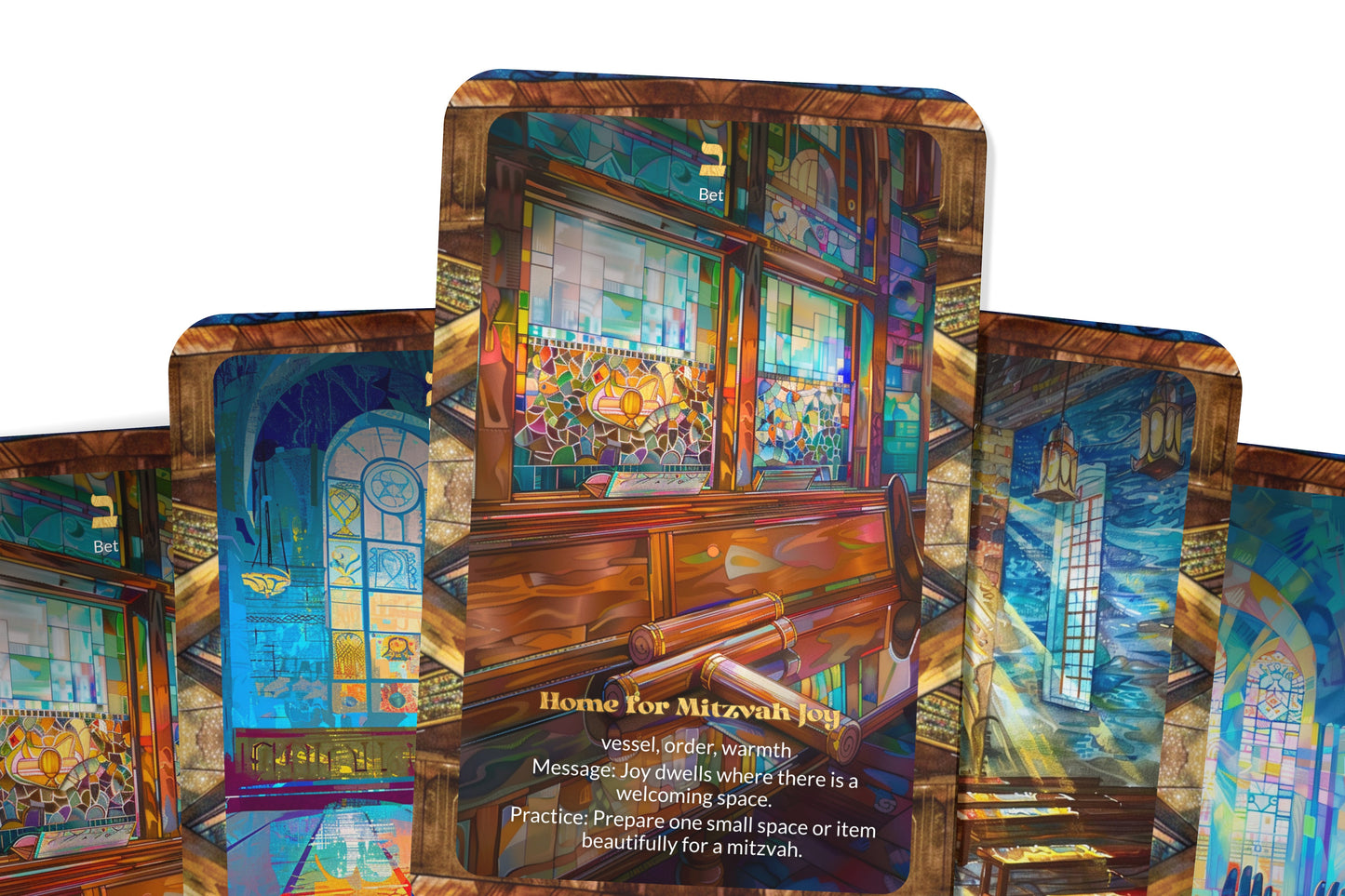 Simcha Shel Mitzvah Oracle – Joy of the Commandments – 22 Oracle Cards – Serve With Happiness