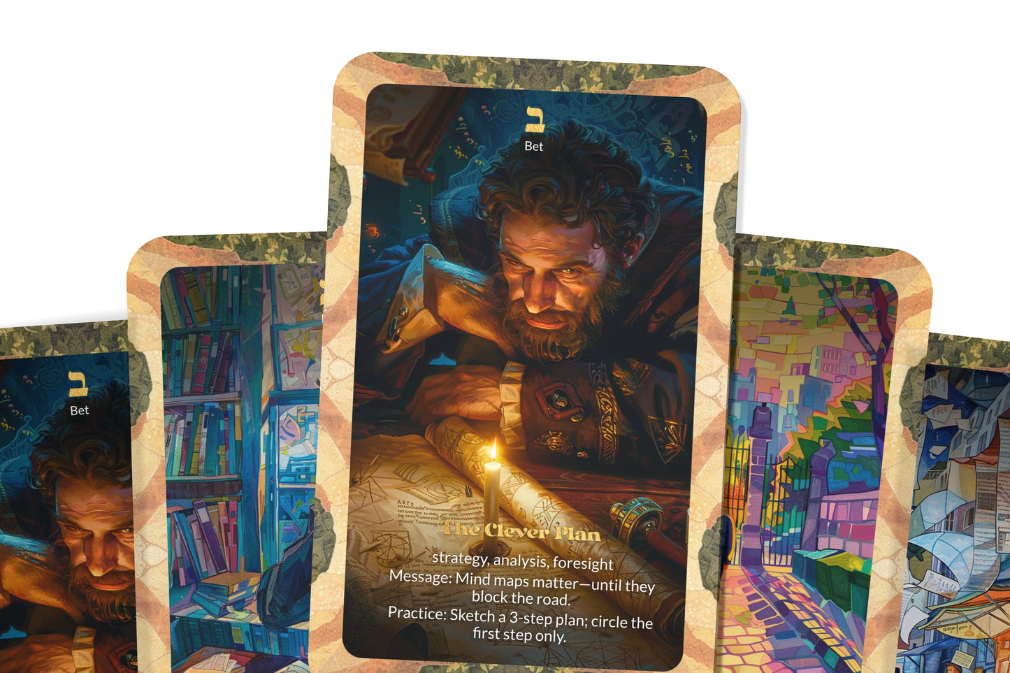 The Clever & Simple Man Oracle – A Breslov Parable – 22 Oracle Cards – Two Paths, One Truth