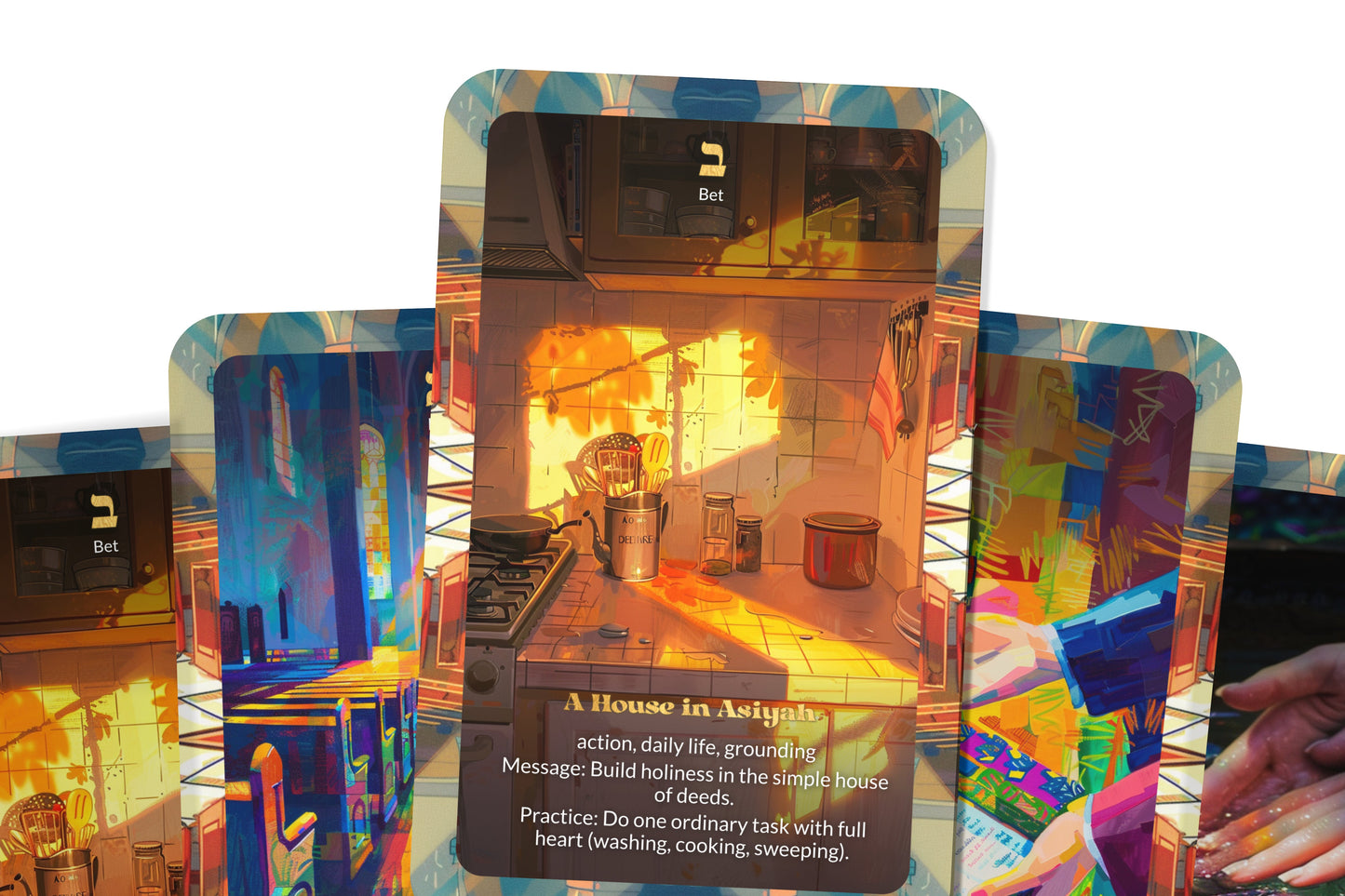 The Olamot Deck – Four Worlds in Breslov Light – 22 Oracle Cards – Ascent Through Creation