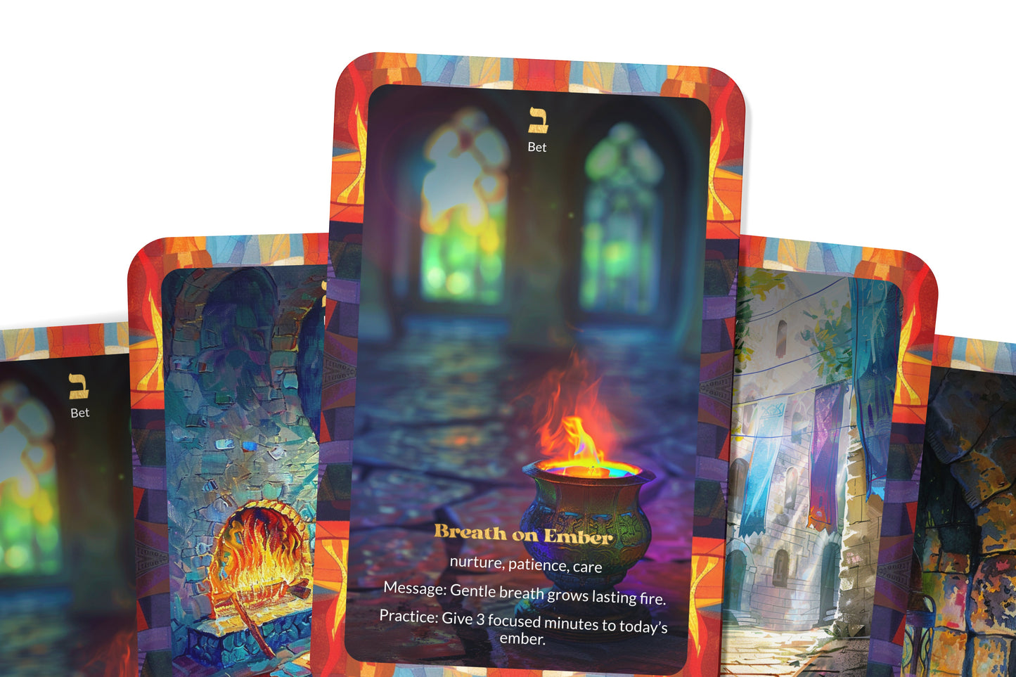 The Fire in the Heart Oracle – 22 Oracle Cards – Ignite Your Inner Flame
