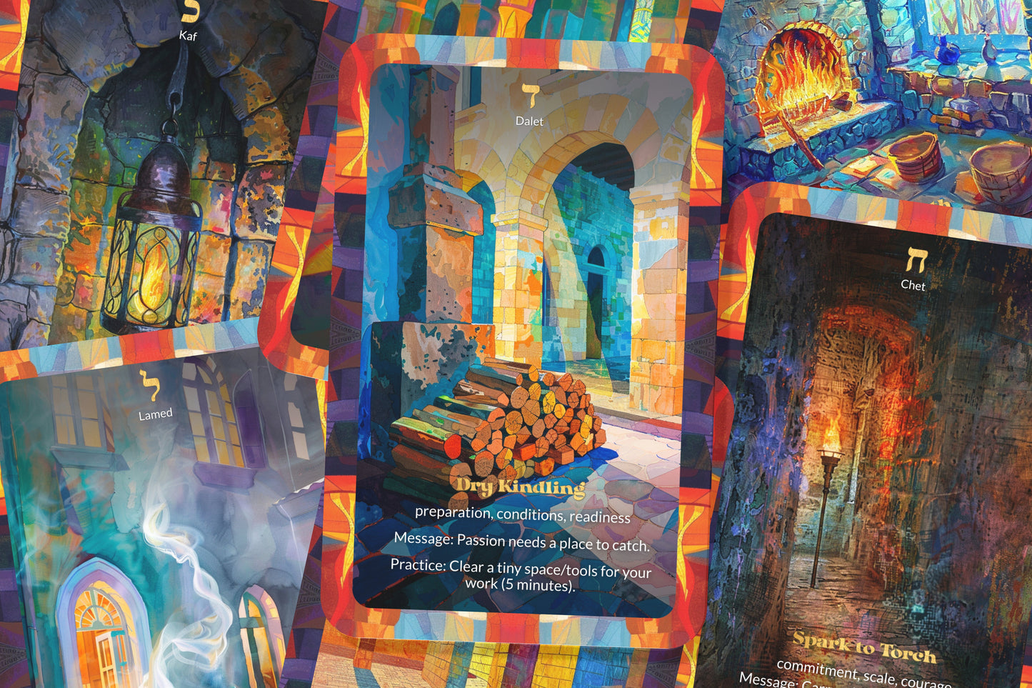 The Fire in the Heart Oracle – 22 Oracle Cards – Ignite Your Inner Flame