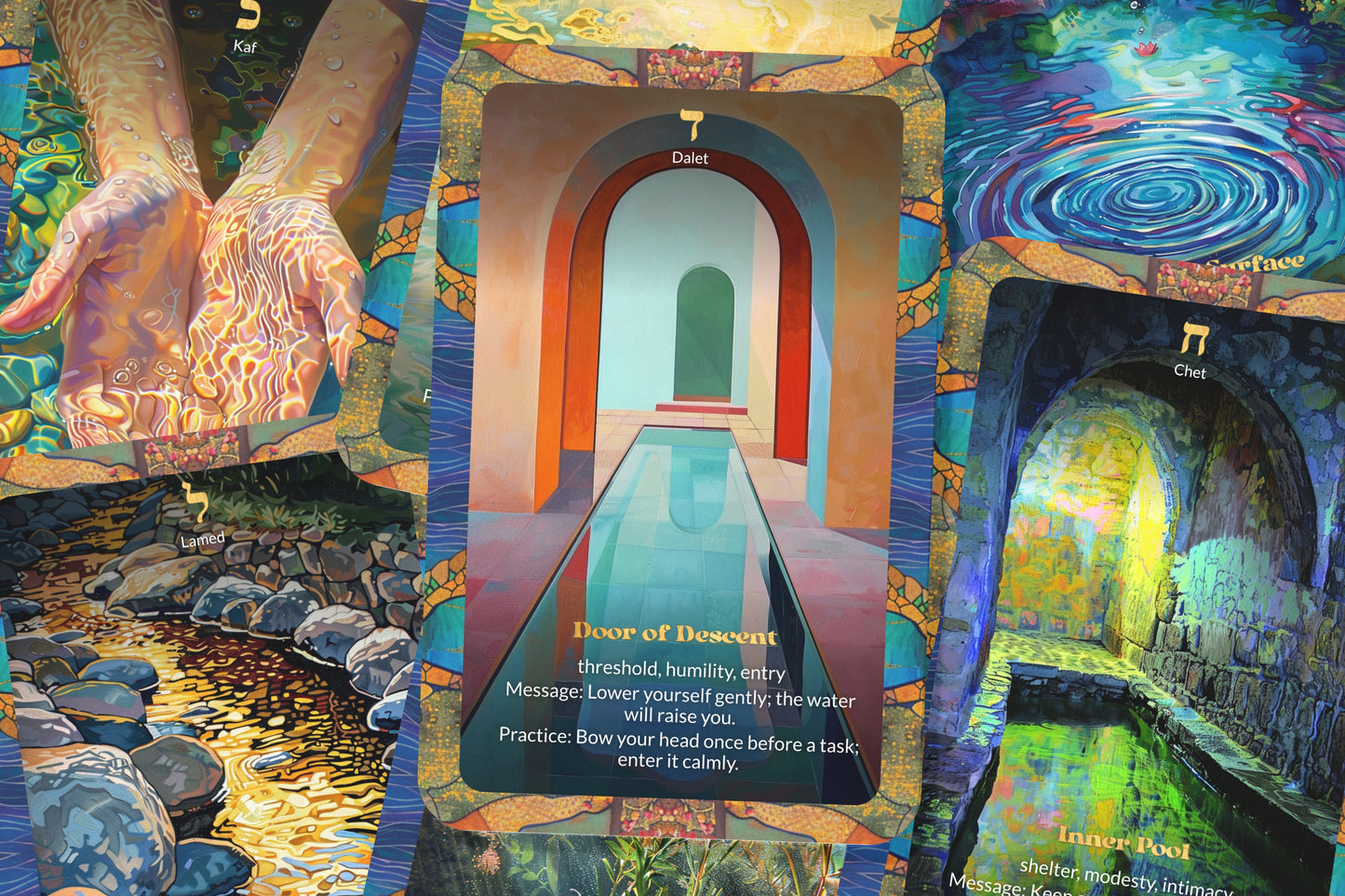 The Mikveh Waters Oracle – 22 Oracle Cards – Immerse in Living Purity