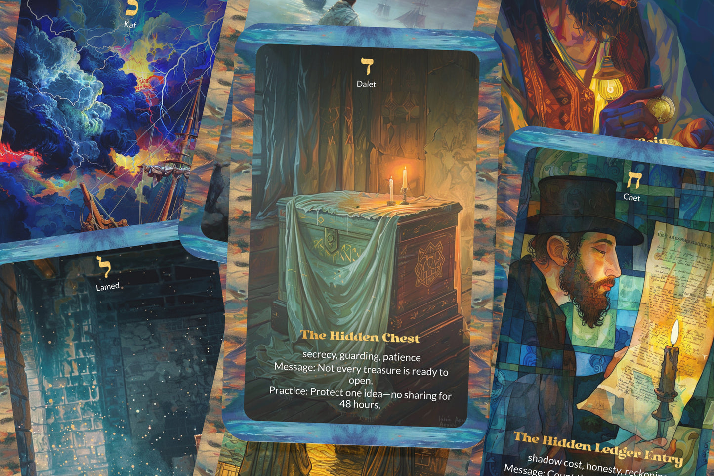 The Merchant’s Treasure Oracle – 22 Oracle Cards – Hidden Wealth Within