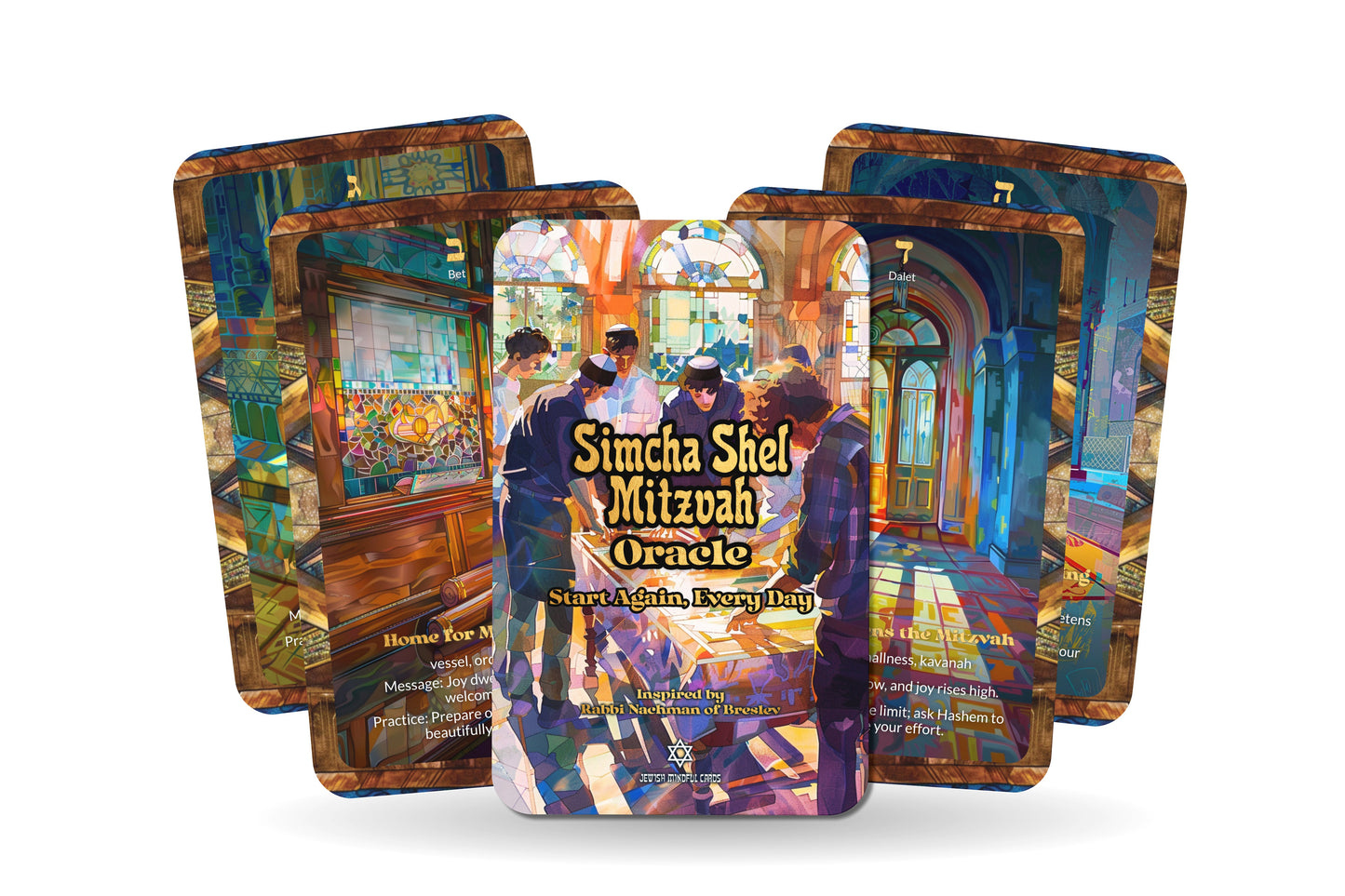 Simcha Shel Mitzvah Oracle – Joy of the Commandments – 22 Oracle Cards – Serve With Happiness
