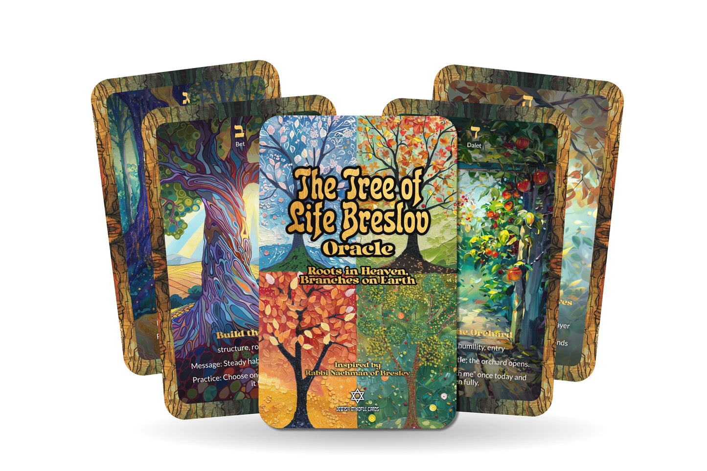 The Tree of Life Breslov Oracle – Roots in Heaven, Branches on Earth – 22 Oracle Cards – Kabbalistic Growth