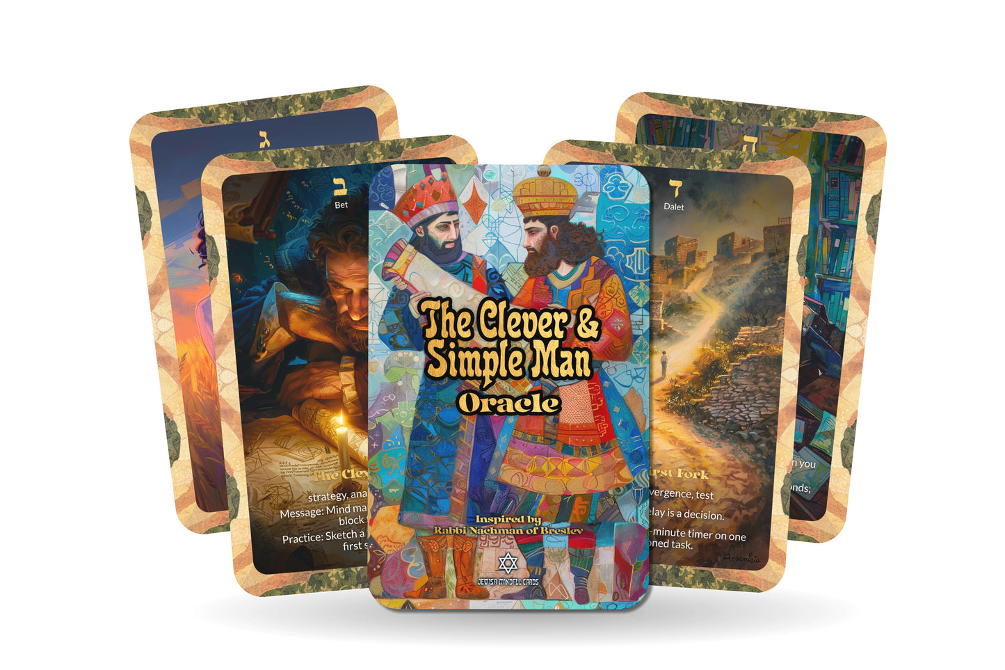 The Clever & Simple Man Oracle – A Breslov Parable – 22 Oracle Cards – Two Paths, One Truth