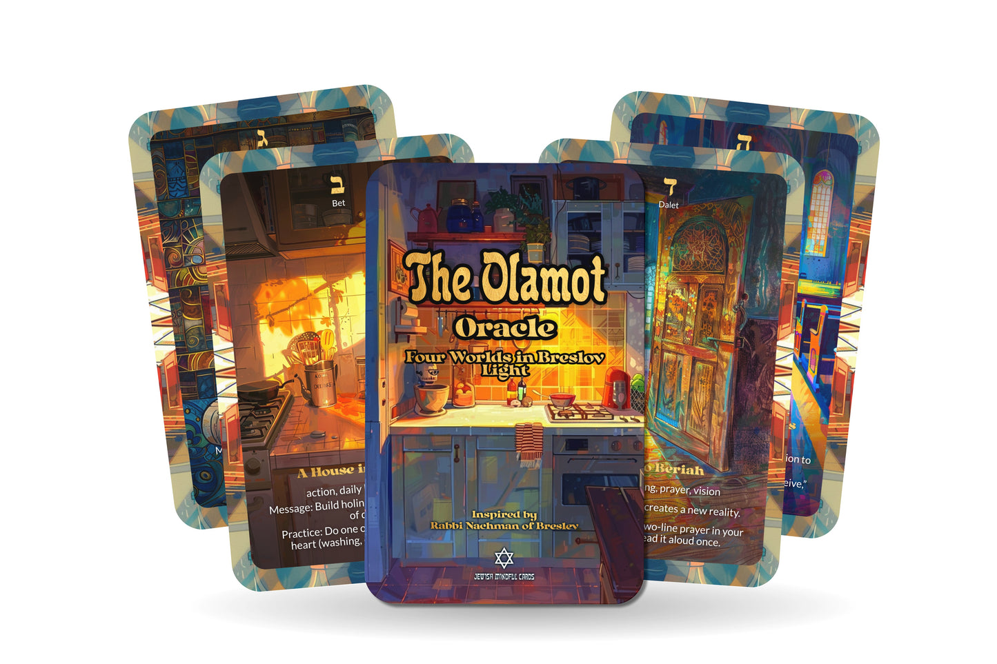 The Olamot Deck – Four Worlds in Breslov Light – 22 Oracle Cards – Ascent Through Creation