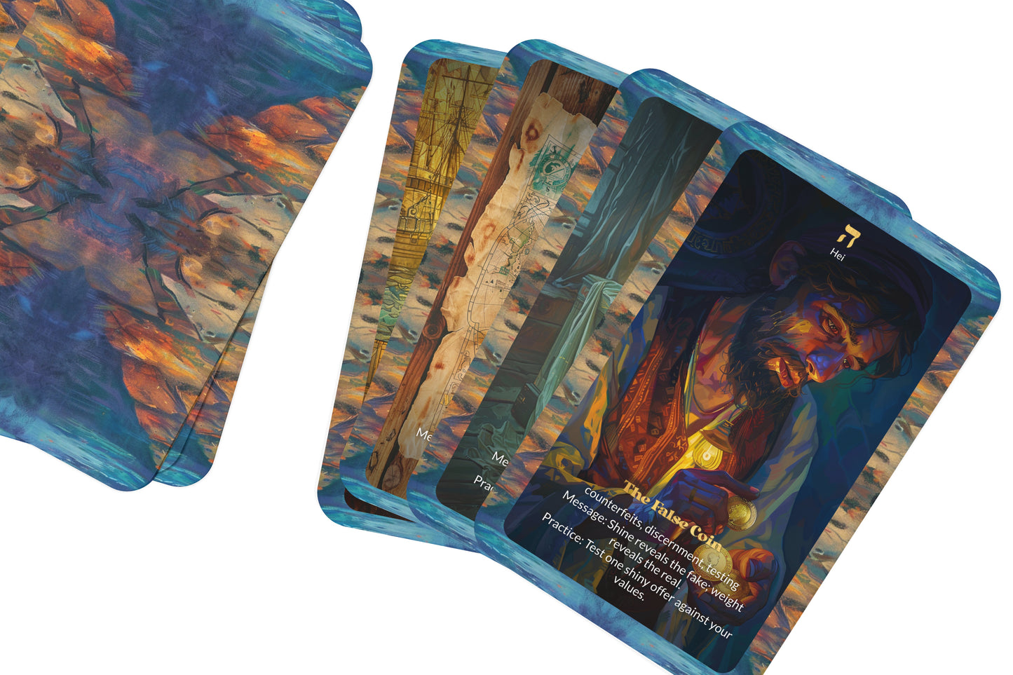 The Merchant’s Treasure Oracle – 22 Oracle Cards – Hidden Wealth Within