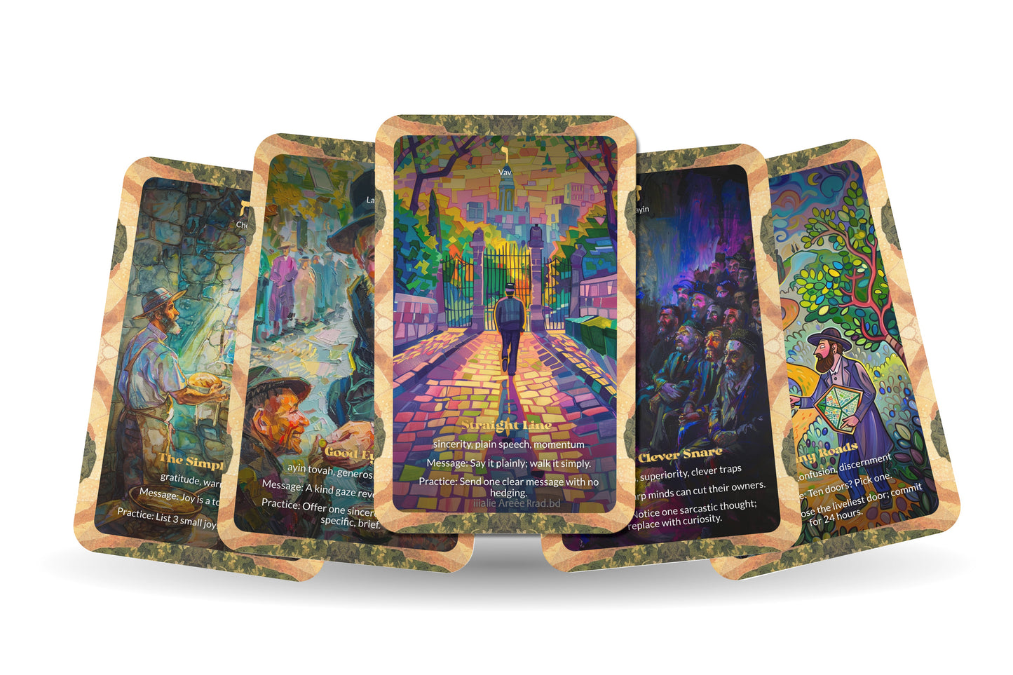 The Clever & Simple Man Oracle – A Breslov Parable – 22 Oracle Cards – Two Paths, One Truth