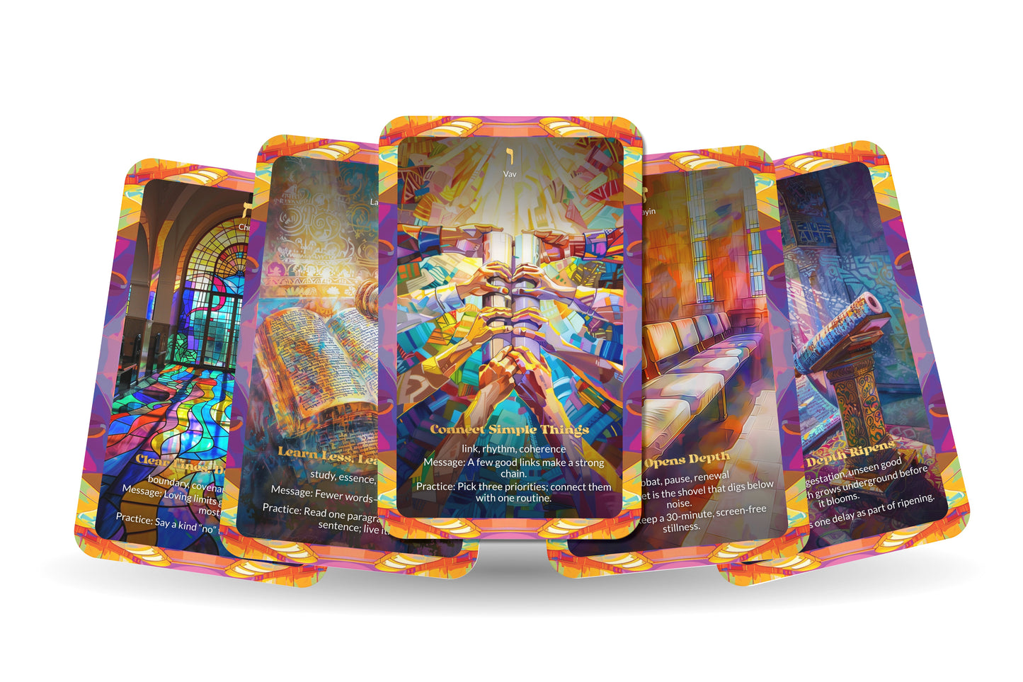 Simplicity & Depth Oracle – Living Simply, Seeing Deeply – 22 Oracle Cards – Depth Through Clarity