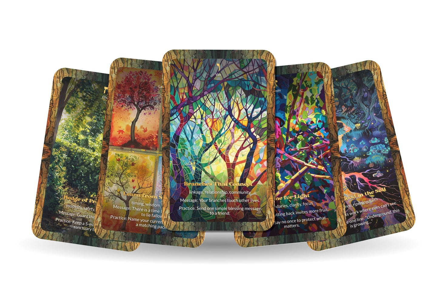 The Tree of Life Breslov Oracle – Roots in Heaven, Branches on Earth – 22 Oracle Cards – Kabbalistic Growth
