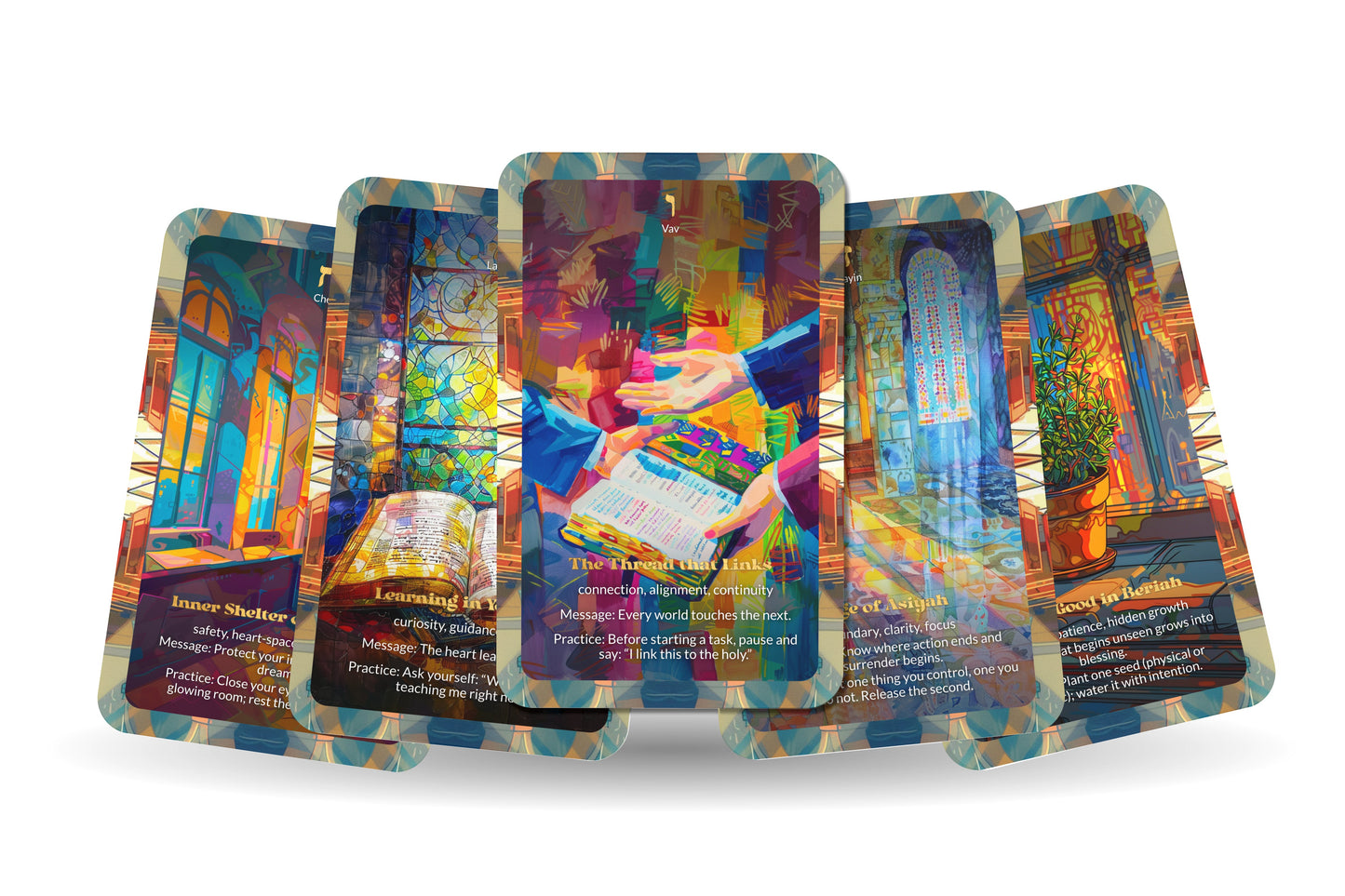 The Olamot Deck – Four Worlds in Breslov Light – 22 Oracle Cards – Ascent Through Creation