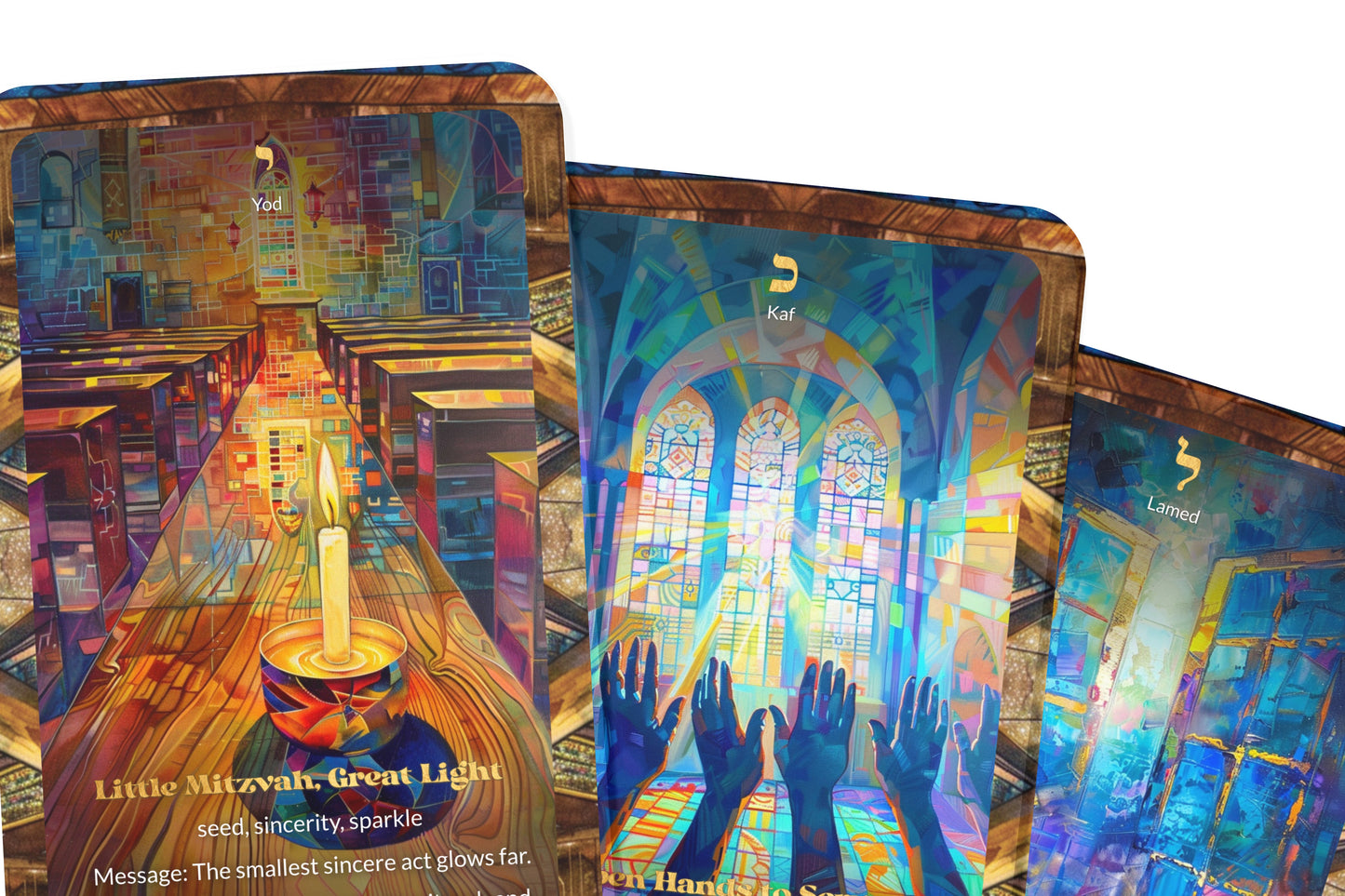 Simcha Shel Mitzvah Oracle – Joy of the Commandments – 22 Oracle Cards – Serve With Happiness