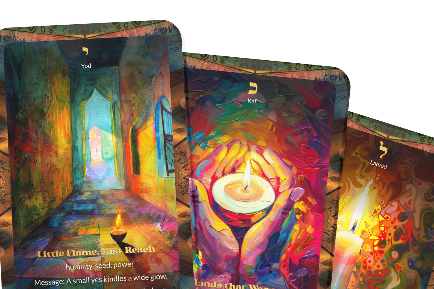 The Light of Chanukah Oracle – 22 Oracle Cards – Eight Flames of Hope