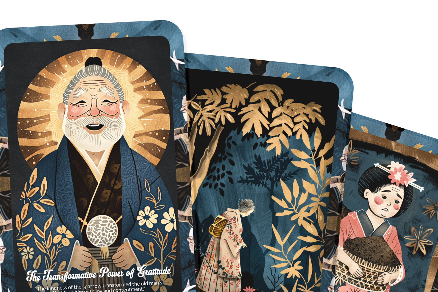 The Tongue-Cut Sparrow - 22 Oracle Cards - Embrace Gratitude and Kindness Amid Challenges