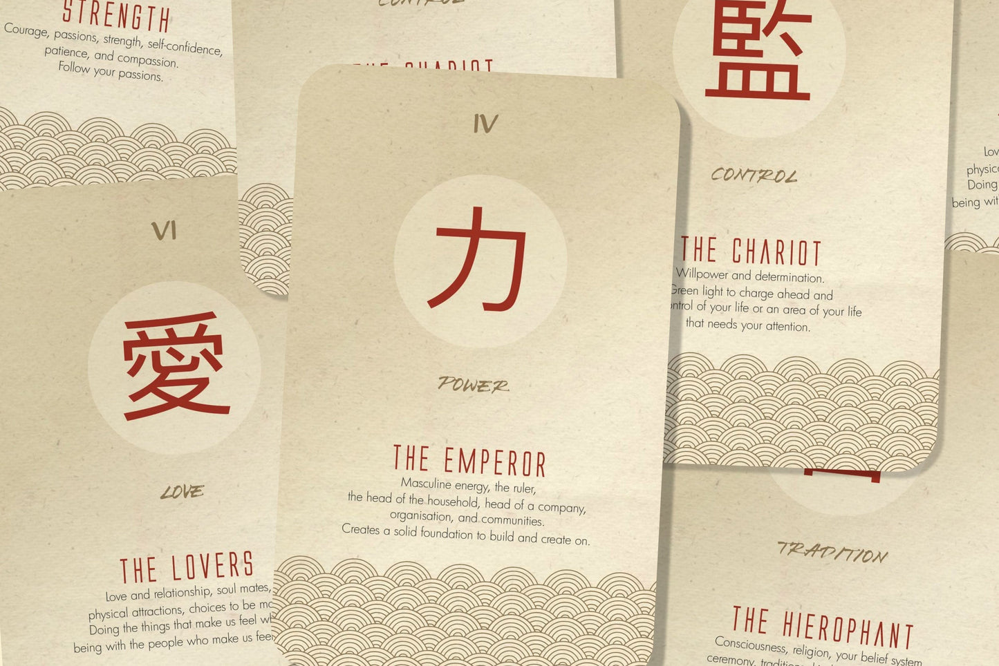 Nagai Tarot - Kanji Tarot - Major Arcana - Kanji oracle