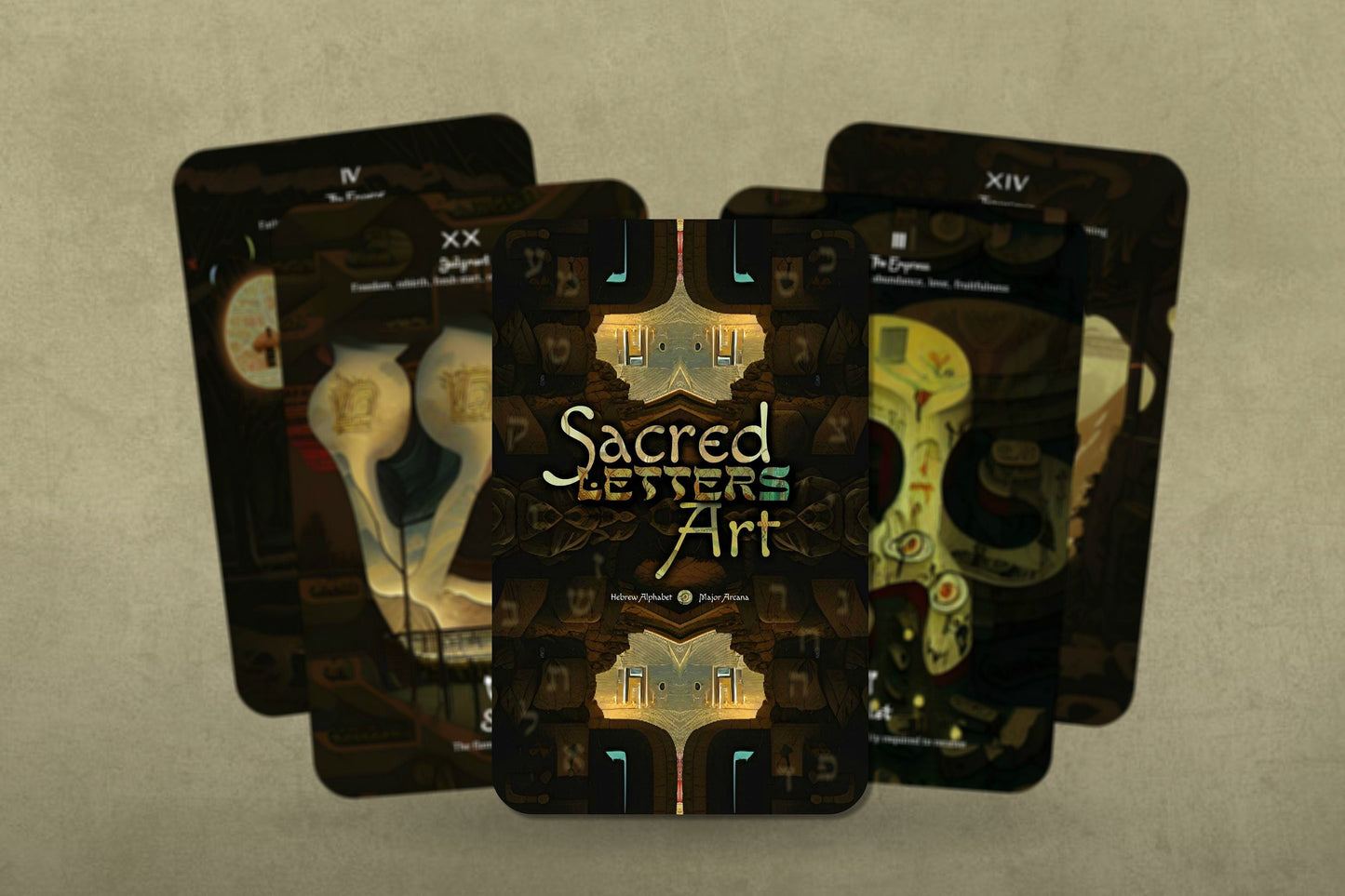 Sacred Letters Art - Hebrew Alphabet - Major Arcana