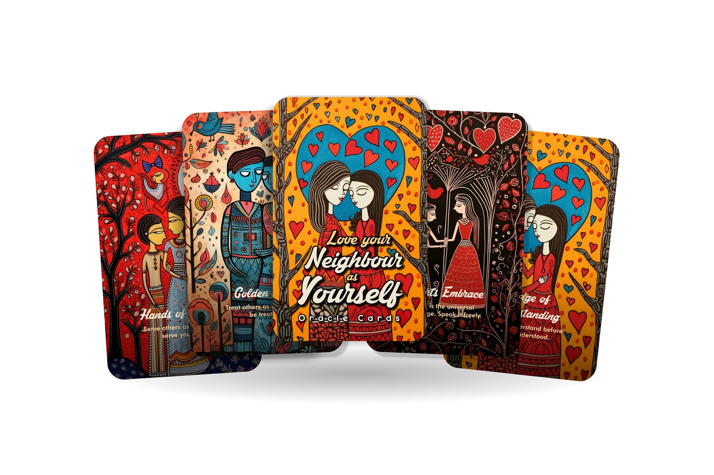 Love your neighbour as yourself -  Oracle cards  - In every reflection, find a connection - Divination tools - Inspired by Jewish Wisdom