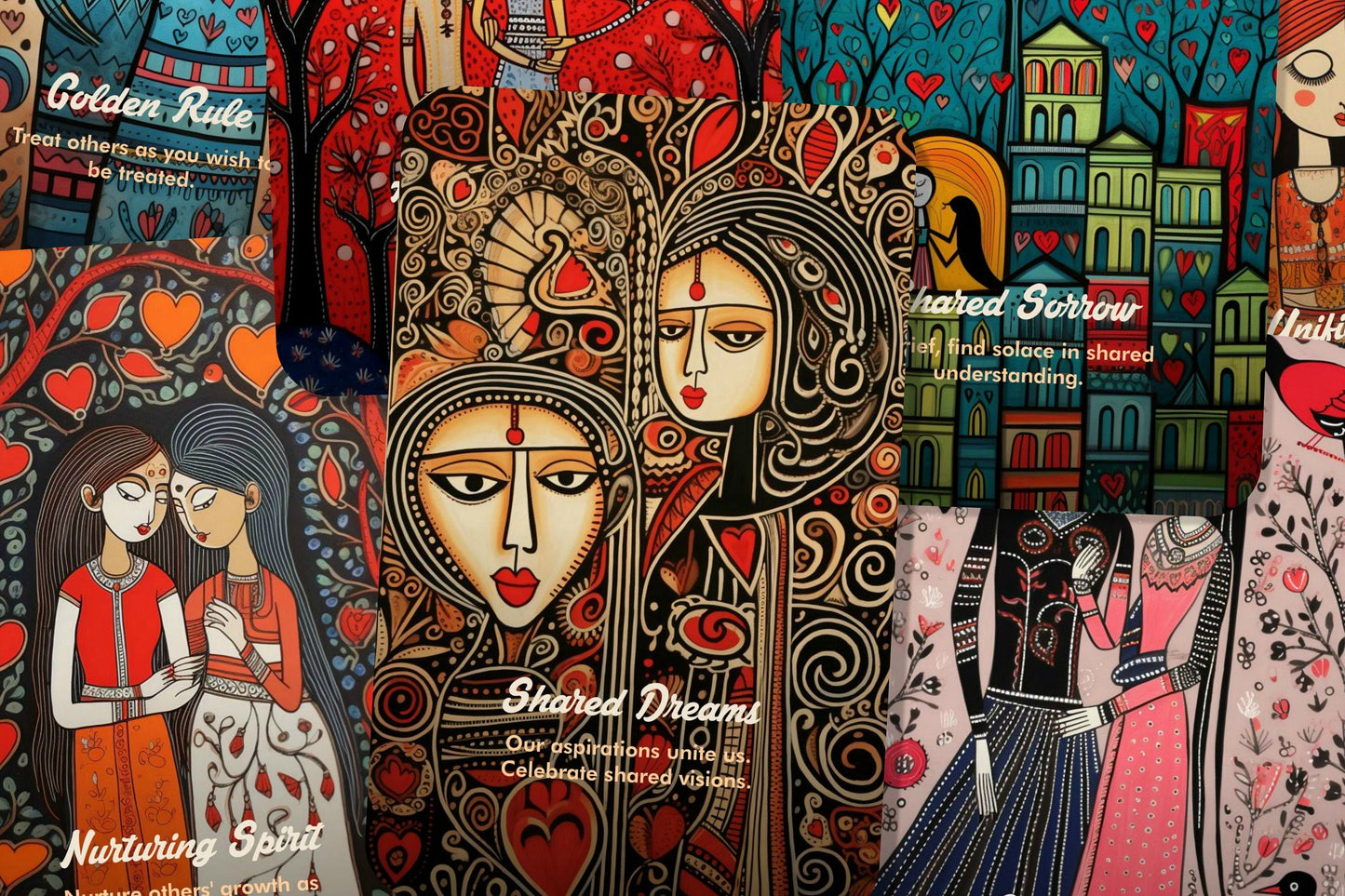 Love your neighbour as yourself -  Oracle cards  - In every reflection, find a connection - Divination tools - Inspired by Jewish Wisdom