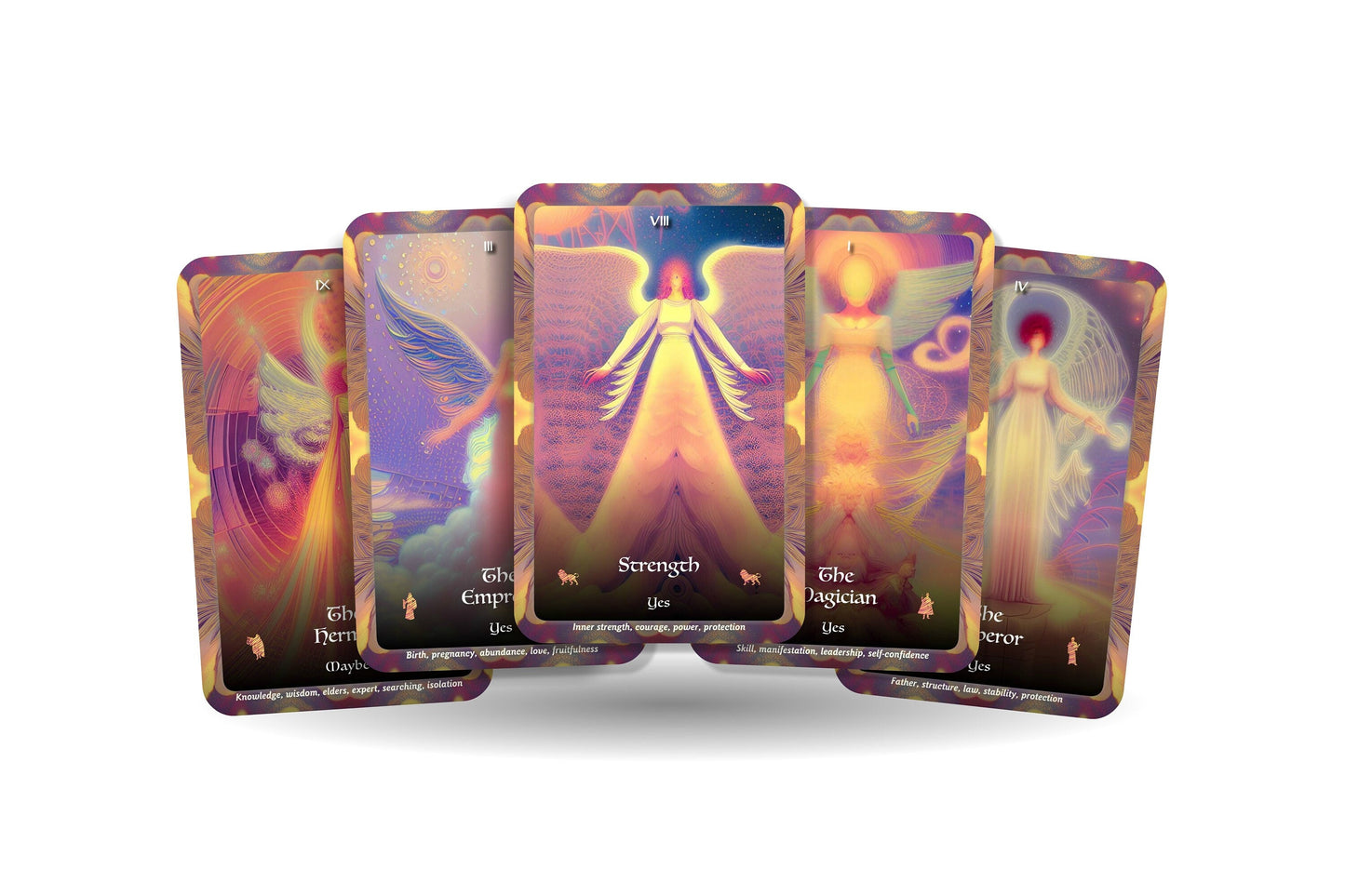 Yes, No, Maybe Angels Tarot - Major Arcana