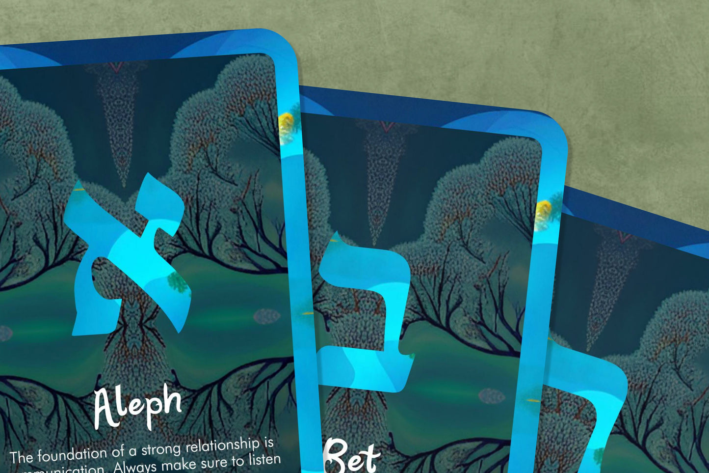 Alphabet Cards of Relationship Wisdom - Hebrew Letters of Wisdom